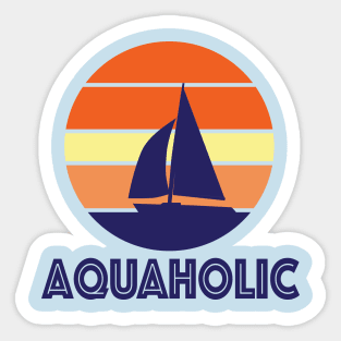 Aquaholic Boating and Fishing Print Sticker